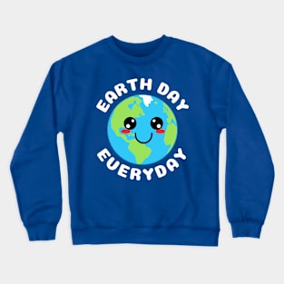 Cute Kawaii Planet Earth day Everyday Crewneck Sweatshirt